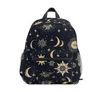 ODAWA Starry Sky Black Kids Backpacks with Name Tag, Girls Bookbags with Adjustable Straps Kindergarten Girls Backpack, Starry Sky Black, S
