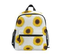 ODAWA Sunflowers Brown Petals Light Kids Backpacks with Name Tag 12 Inch Kindergarten Backpack for Boys, Sunflowers Brown Petals Light, M