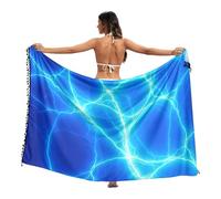 ODAWA Tie Dye Abstract Beach Sarong Wrap Swimsuit Cover up Chiffon Tasse Skirt for Women Summer Pool and Vacation
