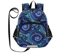 ODAWA Toddler Leash Backpacks, Blue Tile Bookbags for Girls 3-6 Years, Blue Tile, M