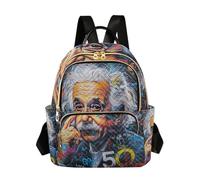 ODAWA Travel Backpack Women Stylish Daypack Handbag Albert Einstein's Face Women's Backpack Purse Small Backpack for Women
