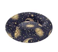 ODAWA Vintage Suns Moons Stars Self-Warming Pet Bed Anti-Slip Puppy Bed Small