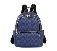 ODAWA Womens Backpack Purse, Anti-theft Work Backpack Moon Yellow Light Weight Backpacks for Travel Small Backpack for Women, Noble Blue, 11.41 x 6.1 x 14.17 in