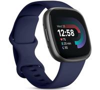 Odbeai Compatible with Fitbit Sense&Sense2 Bands/Versa 3&4 Bands Women Men,Soft Replacement Wristbands Sport Band Strap Accessories for Versa 3&4/Sense&Sense2 SmartWatch(Small, Navy Blue)