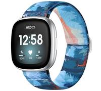 Odbeai Compatible with Fitbit Versa 3 Bands/Versa 4 Bands for Woman Men, Compatible with Fitbit Sense 2 Band/Sense Band, Adjustable Elastic Nylon Sport Cute Stretch Stylish Replacement Wristbands