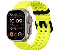 Odbeai Ocean Sport band Compatible with Apple Watch Ultra 2 3/Ultra Band for Men 49mm 46mm 45mm 44mm 42mm,Soft Silicone Breathable Waterproof Outdoors for iWatch Series 11 10 9 8-1 SE Red Men Women