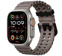 Odbeai Ocean Sport band Compatible with Apple Watch Ultra 2/Ultra Band for Men 49mm 46mm 45mm 44mm 42mm,Soft Silicone Breathable Waterproof Outdoors for iWatch Series 10 9 8-1 SE Blue Grey Men Women