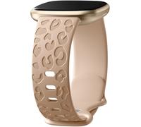 Odbeai Sport Bands Compatible with Fitbit Versa 4 Bands for Woman/Versa 3,for Fit bit Sense 2/Sense,Leopard Engraved Cute Fancy Soft Silicone Waterproof Replacement Wristbands Strap