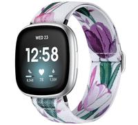 Odbeai Stretchy Strap Compatible with Fitbit Sense 2 Bands/Sense Band, for Versa 4 Bands for Woman/Versa 3 Band, Adjustable Elastic Nylon Sport Cute Stretch Stylish Replacement Wristbands Strap