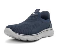 ODCKOI Men's Trainers Ultralight Breathable Mesh Shoes No Lace Sneakers for Walking, Jogging, Working, Running Dark Blue 46XIN