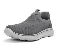 ODCKOI Men's Trainers Ultralight Breathable Mesh Shoes No Lace Sneakers for Walking, Jogging, Working, Running Dark Gray 43XIN