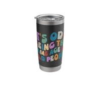Odd Being Same Age As Old People Sarcastic Groovy Wavy Stainless Steel Insulated Tumbler