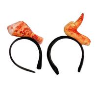 Odd Fast Food Theme Elastic Hairband Chicken Leg Wing Vegetable Ice Cream Design Soft Fabric Headwear for All Ages Creative Ice Cream Headpiece