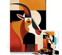 Odd Goat Hard Jigsaw Puzzle for Adults 1000 Pieces Memory Lift Easy Leisure Image Assembly Artistic Gift (50x75cm)