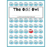 Odd Owl Composition Notebook Aqua Red: Cute Owl Notepad / Writing Journal / Hand Drawn Owl / Ideas Book / Adorable Owl Book / Bird Lovers / Bird Gift Idea