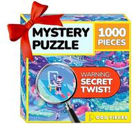 Odd Pieces Jigsaw Puzzles 1000 Pieces with Storytelling Comic, for Women, White Elephant, Mystery Puzzle for Adults & Kids - 19.7'' x 27.6'' Frameable Magic Puzzle Art (Beyond The Kelp)
