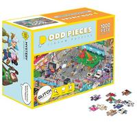 Odd Pieces Jigsaw Puzzles 1000 Pieces with Storytelling Comics, Secret Ending, Puzzle for Mystery Adults & Kids - 19.7'' x 27.6'' Frameable Magic Puzzle Art (Glitch)