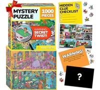 Odd Pieces Jigsaw Puzzles 1000 Pieces with Storytelling Comics, Secret Ending, Puzzle for Mystery Adults & Kids - 19.7'' x 27.6'' Frameable Magic Puzzle Art (Series 2)