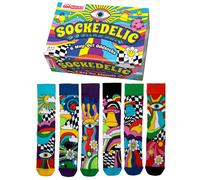 Odd Socks Novelty Mismatched 3 Odd Pairs - Sockedelic United Oddsocks Multi 6-11