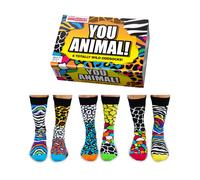 Odd Socks Novelty Mismatched 3 Odd Pairs You Animal United Oddsocks Multi 6-11