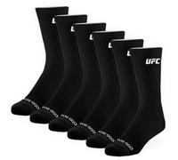 Odd Sox - Basix Official UFC Athletic Socks - Crew, Quarter, Ankle - Unisex - MMA Apparel 6-Packs Everyday Comfort, Black-c, Large