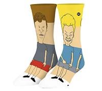 ODD SOX, Beavis and Butthead Socks, Fun Novelty Gifts for Men, Beavis & Butthead 360, Large