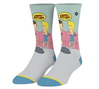 ODD SOX, Beavis and Butthead Socks, Fun Novelty Gifts for Men, Beavis & Butthead Couch, Large