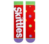 Odd Sox - Candy Themed Funny Cool Crew Socks, Size Large, Skittles Split, Large