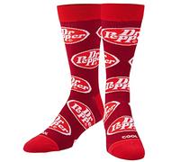 ODD SOX Cool Socks, Dr. Pepper Fun Retro Print Novelty Gift Socks for Men & Women Sizes, Dr Pepper Retro (Large), Large
