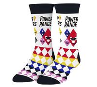 ODD SOX Cool Socks, Garfield, Popeye, Betty Boop Cartoon Character Crew Socks, Power Rangers Team, Large