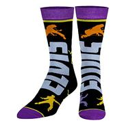 Odd Sox-Elvis Presley Crew Sock-King of Rock N' Roll Novelty Sock-Size Large for Men & Women-Gift Fans & Collectors, Elvis Figures, Large