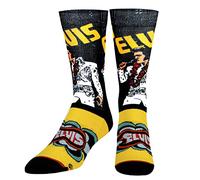 Odd Sox, Elvis Presley, The King of Rock N Roll Men's Socks, Fun Collector Gifts, Elvis Rock N Roll, Large