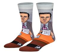 Odd Sox, Men's Funny Designer Novelty Socks, Michael Scott Crew, Large Adult, Michael Scott, Large