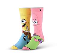 Odd Sox Men's Mermaid Man & Barnacle Boy (Knit), Spongebob and Patrick, Large