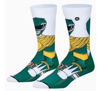 ODD SOX Odd Sox, Funny Crew Socks, Mighty Morphin Power Power Rangers, Adult Large 8-12, Green Ranger 360, Large
