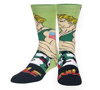 Odd Sox, Street Fighter 2 Characters Funny Crew Socks, Video Games, Assorted, Guile, Large