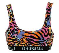 Oddballs Ladies Colourful Comfy Cotton Bralette | Soft Everyday Wireless Bra Top - S - Filthy Animal