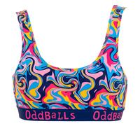 Oddballs Ladies Colourful Comfy Cotton Bralette | Soft Everyday Wireless Bra Top - S - Ripple