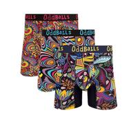 OddBalls Mens Bamboo Boxer Shorts, 3 Pack - Anti Chafing Breathable Moisture Wicking Underwear, Elastic Waistband, No Itchy Labels Boxers Multipack (UK, Alpha, L, Regular, Regular, Magic Pants)