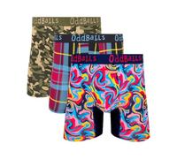 OddBalls | Mens Bamboo Boxers Multipack | 3 Pack | Anti Chafing | Mens Underwear | Moisture Wicking Fabric | Elastic Waistband | Dynamic Bundle | Small