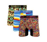 OddBalls | Mens Bamboo Boxers Multipack | 3 Pack | Anti Chafing | Mens Underwear | Moisture Wicking Fabric | Elastic Waistband | Winter Holiday Bundle | Medium