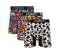 OddBalls | Mens Bamboo Boxers Multipack | 3 Pack | Anti Chafing | Mens Underwear | Moisture Wicking Fabric | Elastic Waistband | Farmyard Bundle | X-Large