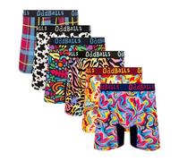 OddBalls | Mens Bamboo Boxers Multipack | 6 Pack | Anti Chafing | Mens Underwear | Moisture Wicking Fabric | Elastic Waistband | Collector's Bundle | X-Large