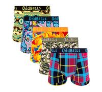 OddBalls Men's Boxer Shorts 5 Pack - Classic Fit Cotton Underwear, Soft, Breathable, No Itchy Label, Gift Set Multipack Multicolour (UK, Alpha, XL, Regular, Regular, Wild Bloom)