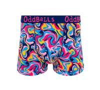 OddBalls | Mens Boxers | 1 Pack | Classic Fit | Mens Underwear | Hipster Boxer Shorts | Cotton Boxers | Elastic Waistband | Ripple | Large