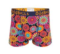 OddBalls | Mens Boxers | 1 Pack | Classic Fit | Mens Underwear | Hipster Boxer Shorts | Cotton Boxers | Elastic Waistband | Bouquet | X-Small