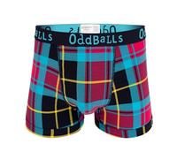 OddBalls | Mens Boxers | 1 Pack | Classic Fit | Mens Underwear | Hipster Boxer Shorts | Cotton Boxers | Elastic Waistband | Tartan | XX-Small