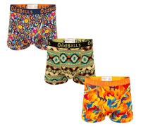 OddBalls Mens Boxers Multipack - 3 Classic Fit Cotton Boxer Shorts, Underwear with Elastic Waistband - Breathable, Soft Mens Boxer Briefs (UK, Alpha, XL, Regular, Regular, Bundle V3)
