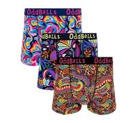 OddBalls Mens Boxers Multipack - 3 Classic Fit Cotton Boxer Shorts, Underwear with Elastic Waistband - Breathable, Soft Mens Boxer Briefs (UK, Alpha, 3XL, Regular, Regular, Magical Bundle)