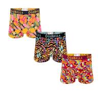 OddBalls Mens Boxers Multipack - 3 Classic Fit Cotton Boxer Shorts, Underwear with Elastic Waistband - Breathable, Soft Mens Boxer Briefs (UK, Alpha, L, Regular, Regular, Summerfest Bundle)
